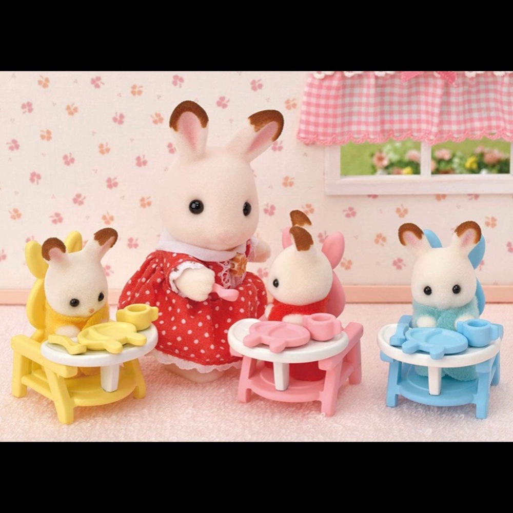 Chocolate Rabbit Babies & Furniture Set - Picture 6 of 6
